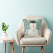 Herr Winter Snowman Pillow Kissen (Stuhl )