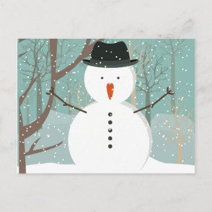 Herr Winter Snowman Postcard Postkarte