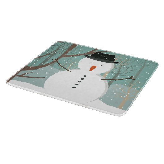 Herr Winter Snowman Schneidebrett (Ecke)