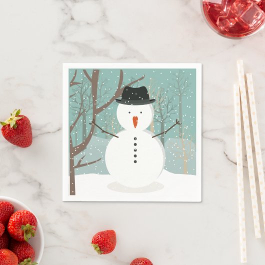 Herr Winter Snowman Serviette (Beispiel)