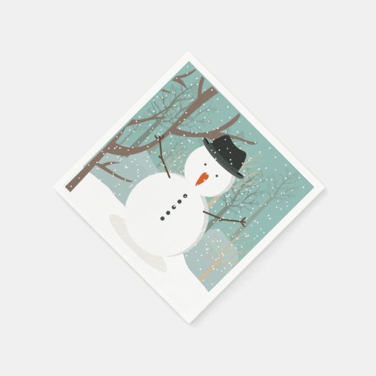 Herr Winter Snowman Serviette (Ecke)