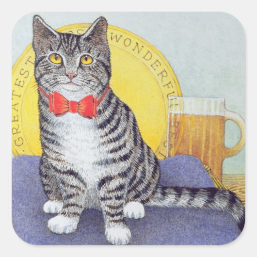 Herr Wonderful Quadratischer Aufkleber (Vorderseite)