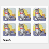 Herr Wonderful Quadratischer Aufkleber (Blatt)