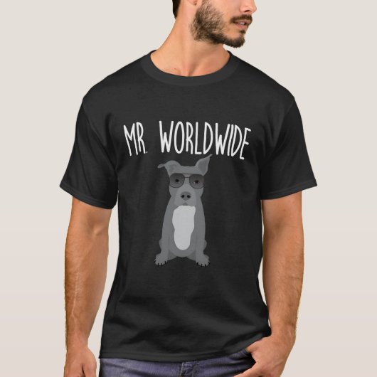 Herr Worldwide Pitbull T-Shirt (Vorderseite)