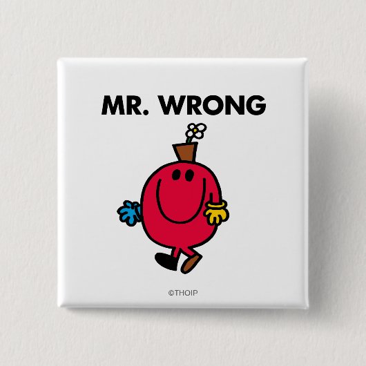 Herr Wrong Classic Button (Vorderseite)