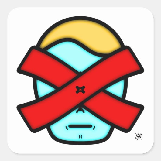 Herr X - Anonyme mysteriöse Person v1 Square Stick Quadratischer Aufkleber (Vorderseite)