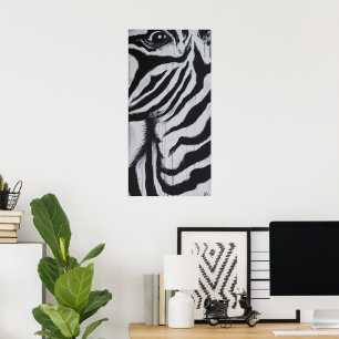Herr Zebra-Auge-Wildlife-Afrikanische-Ebenen-Maler Poster