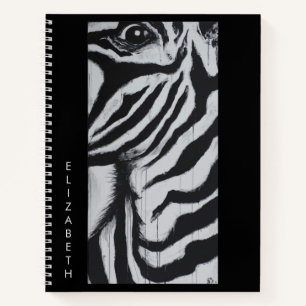 Herr Zebra Tier Wildtier Abstrakte Originalkunst Notizbuch