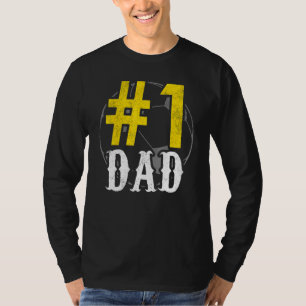 Herren 1 Vater Fußballspieler Vintage Fußball Papa T-Shirt