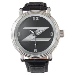 Herren 350Z schwarze Lederuhr Armbanduhr