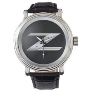 Herren 350Z schwarze Lederuhr Armbanduhr