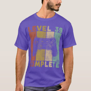 Herren 39. Geburtstag Männer Gaming Level 39 Abges T-Shirt