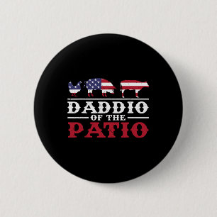 Herren 4. Juli Bbq-Shirt Daddio vom Patio-Bar Button