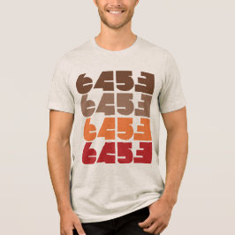 Herren 6453 Block Grafik T-Shirt Tri-Blend Shirt