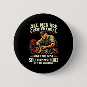Herren 70. Geburtstag Schraubenschlüssel Vintage M Button
