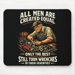Herren 70. Geburtstag Schraubenschlüssel Vintage M Mousepad