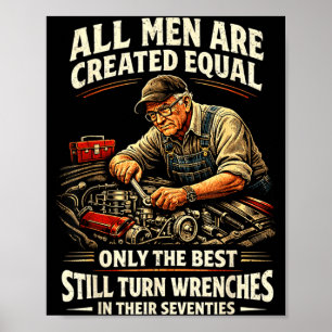 Herren 70. Geburtstag Schraubenschlüssel Vintage M Poster