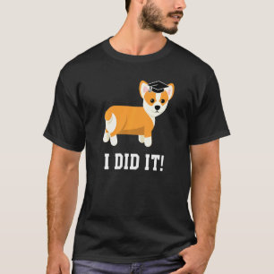Herren-Abschlusskappe tragender Corgi-Hund Ich hab T-Shirt