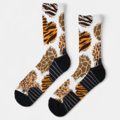 Herren-Afrika-Print-Sport-Crew-Socken Socken (Links)