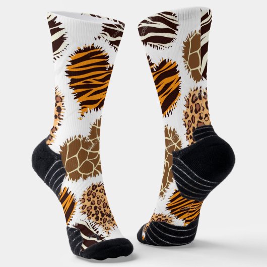 Herren-Afrika-Print-Sport-Crew-Socken Socken (Gewinkelt)