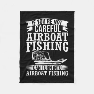 Herren Airboot-Kapitän Boot-Fahrer Airbootfahren B Fleecedecke