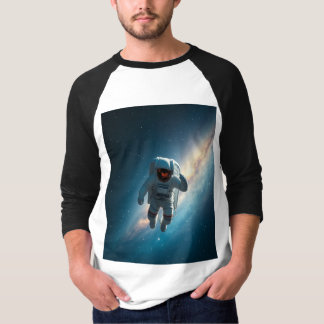 Herren Astronaut Galaxy Raglan 3/4 Ärmel T-Shirt