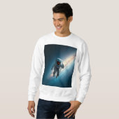 Herren-Astronaut-Space-Galaxy-Sweatshirt Sweatshirt (Vorne ganz)