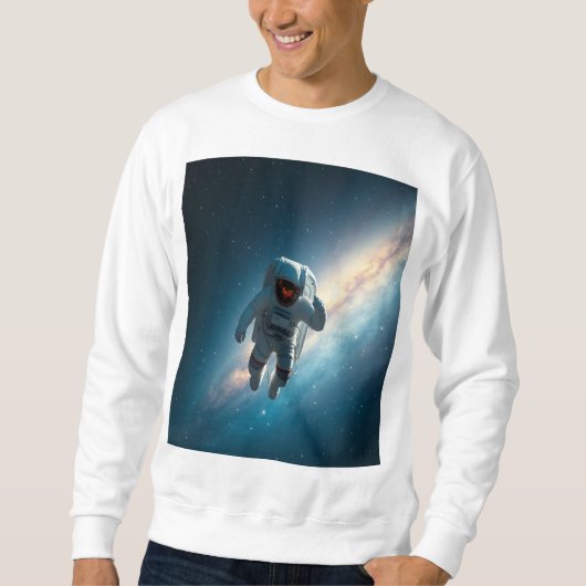 Herren-Astronaut-Space-Galaxy-Sweatshirt Sweatshirt (Vorderseite)