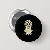 Herren auf dem Kopf stehende Ananas subtile Ferien Button (Vorne & Hinten)