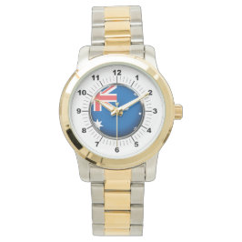 Herren-Australien-Flagge Oversized Zwei-Tone-Uhr Armbanduhr