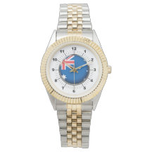 Herren-Australien-Flagge Zwei-Tonen-Armband-Uhr