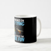 Herren Bachforelle Fischen Angler Rolle Fliege Kaffeetasse (VorderseiteRechts)
