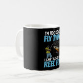 Herren Bachforelle Fischen Angler Rolle Fliege Kaffeetasse (Vorderseite Links)
