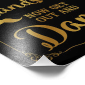 Herren Badezimmer Hochzeitszeichen Gold Fotodruck (Ecke)