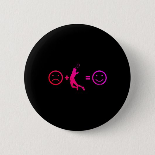 Herren Badminton Shuttlecock Badminton Spieler Button (Vorderseite)
