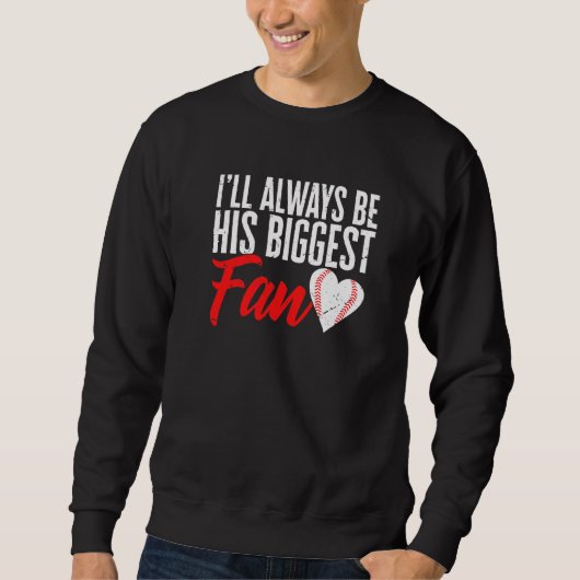 Herren Baseball-Mama Ich werde immer sein größter Sweatshirt (Vorderseite)