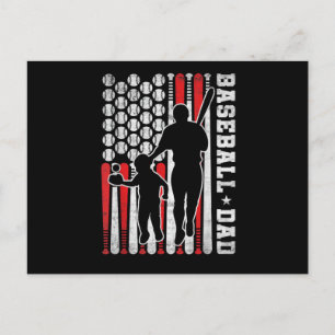 Herren Baseball-Vater-Shirt Trainer Schlagmann Pit Postkarte