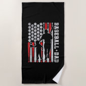 Herren Baseball-Vater-Shirt Trainer Schlagmann Pit Strandtuch (Vorderseite)