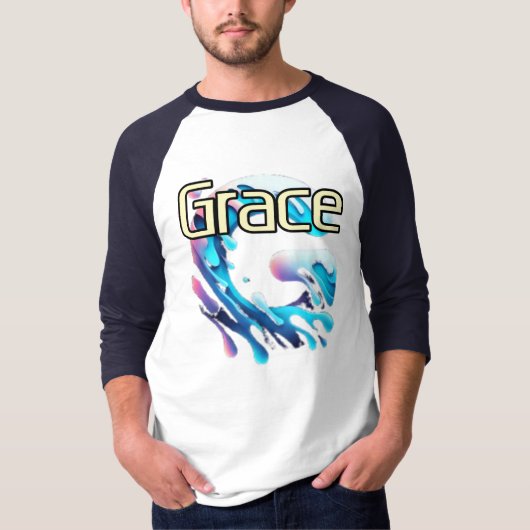 Herren Basic 3/4-Ärmel Raglan T-Shirt (Vorderseite)