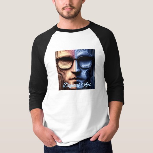 Herren Basic 3/4 Ärmel Raglan T-Shirt (Vorderseite)