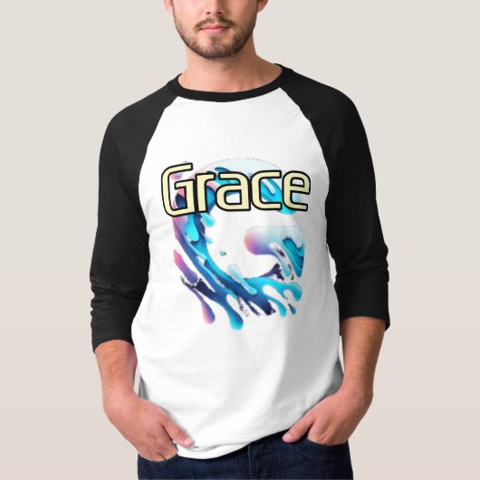 Herren Basic 3/4-Ärmel Raglan T-Shirt (Vorderseite)