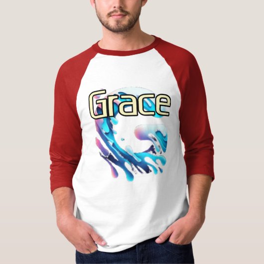 Herren Basic 3/4-Ärmel Raglan T-Shirt (Vorderseite)