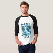 Herren Basic 3/4 Sleeve Raglan T - Shirt blaues Lo (Vorne ganz)