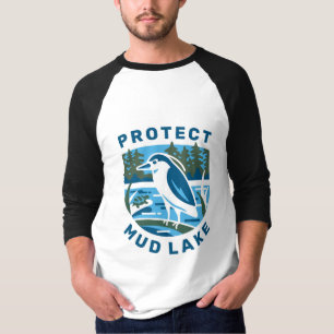 Herren Basic 3/4 Sleeve Raglan T - Shirt blaues Lo