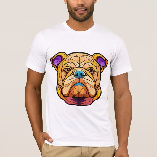 Herren Basic Bulldog Kapuzenpullover T-Shirt (Vorderseite)