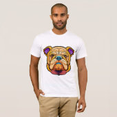 Herren Basic Bulldog Kapuzenpullover T-Shirt (Vorne ganz)