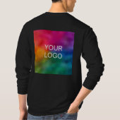 Herren Basic Langarm T-Shirt Logo Vorlage (Rückseite)