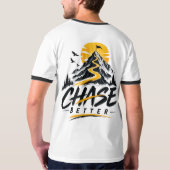Herren Basic Ringel T-Shirt Klassischer Kontrastbe (Schwarz voll)
