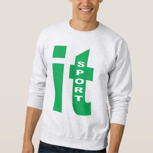 Herren Basic Sweatshirt asche ITALIA SPORT (Vorderseite)