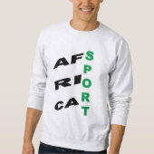 Herren Basic Sweatshirt aschgrau DESIGN AFRIKA S (Vorderseite)
